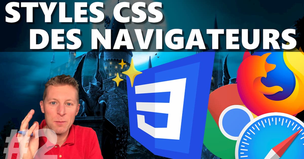 Le présentateur avec le logo CSS et les logos des navigateurs Chrome, Firefox et Safari.
